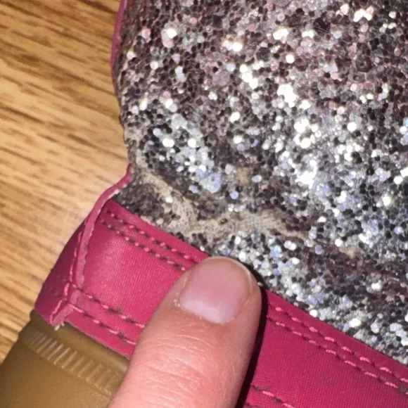 FabKids Brown and Pink Glitter Boots - Picture 9 of 12